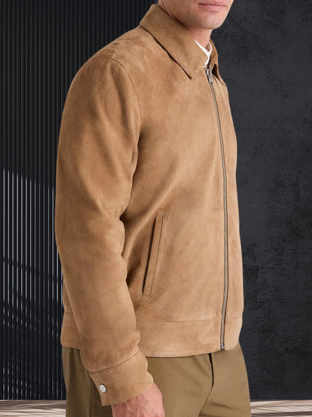 Harrington Suede Leather Jacket