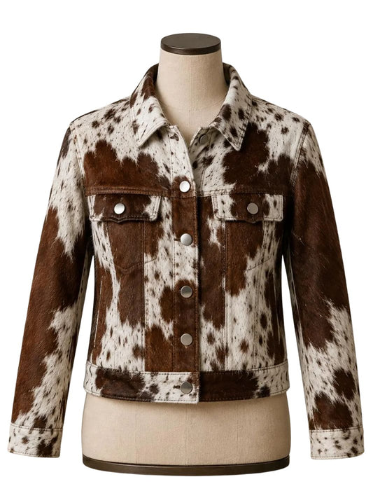 Hair On Hide Leather Trucker Jacket