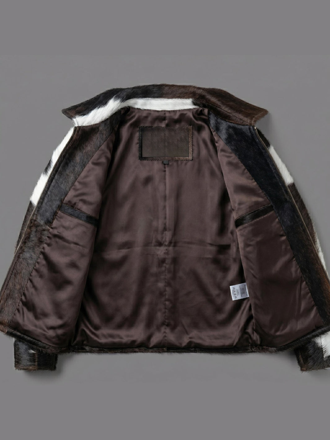 Hair On Natural Cowhide Leather Jacket