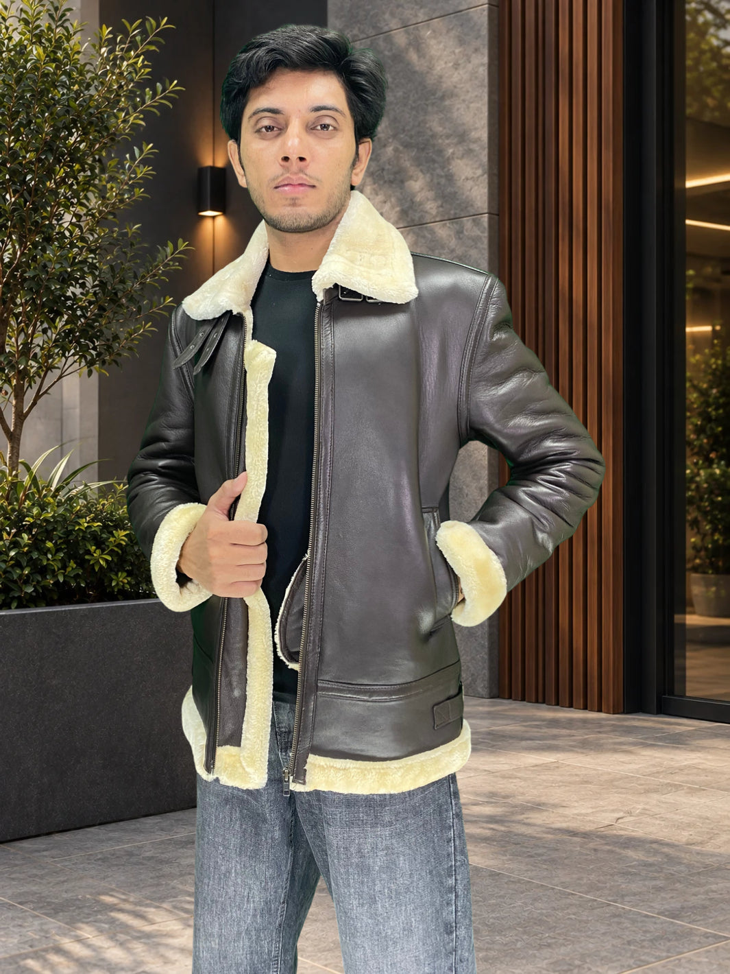 Shearling Leather Jacket