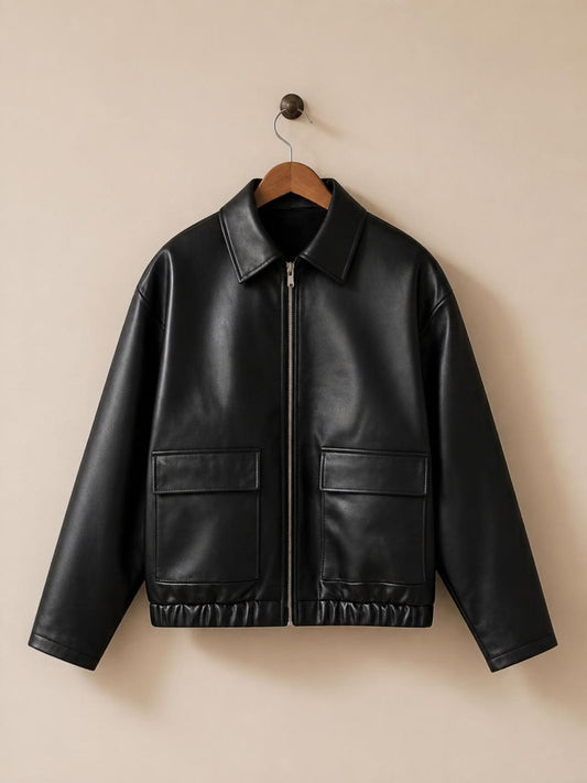 The Minimalist Leather Blouson