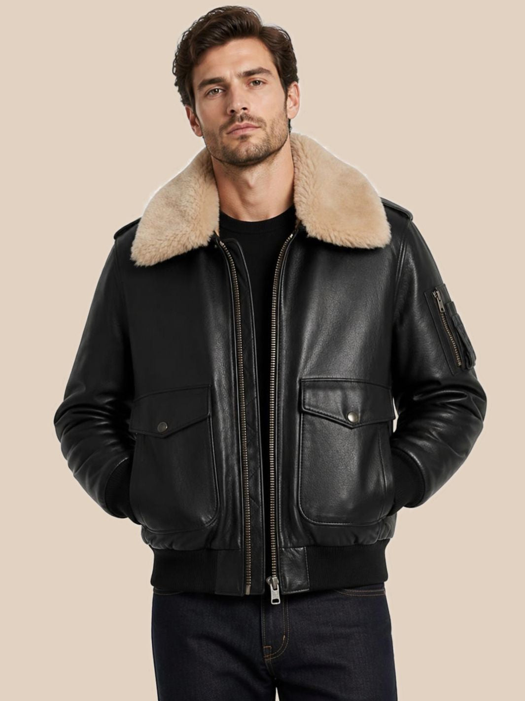 The Classic Aviator Shearling Bomber