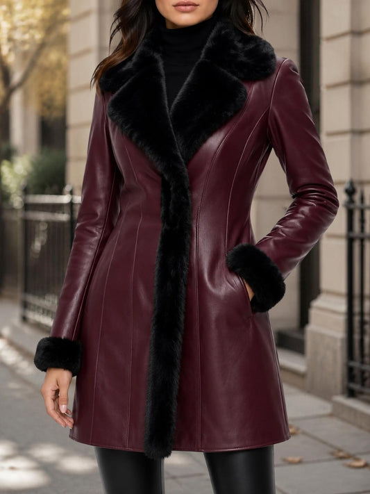 Fitted Sheepskin Winter Coat