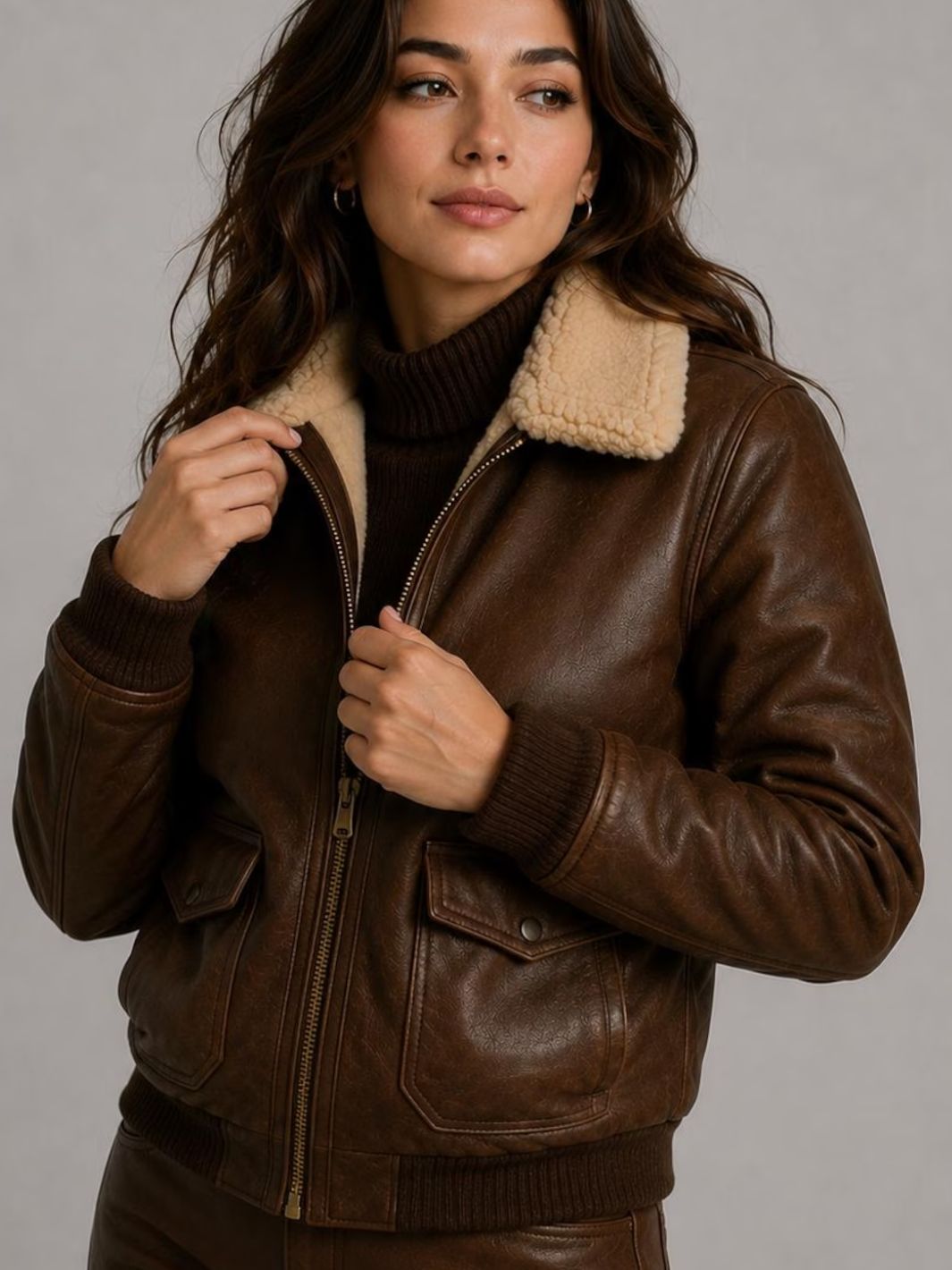 Shearling Collar Jacket,