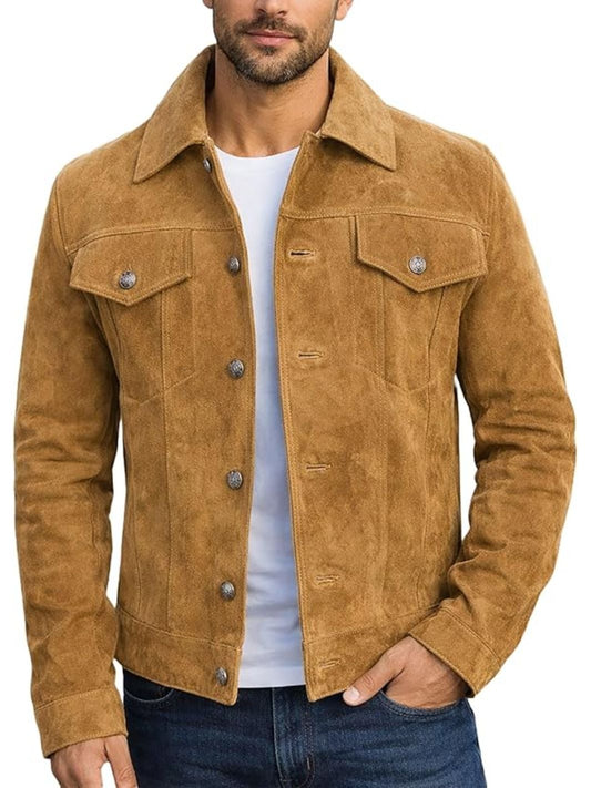 Trucker Suede Leather Jacket