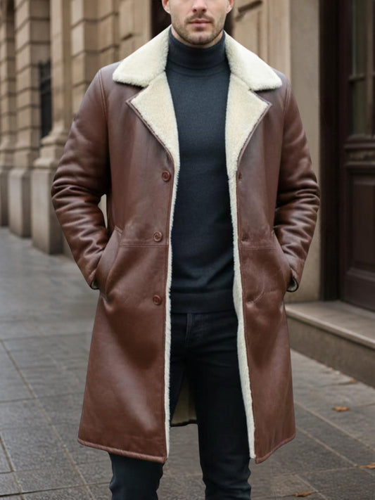 Leather Shearling Coat