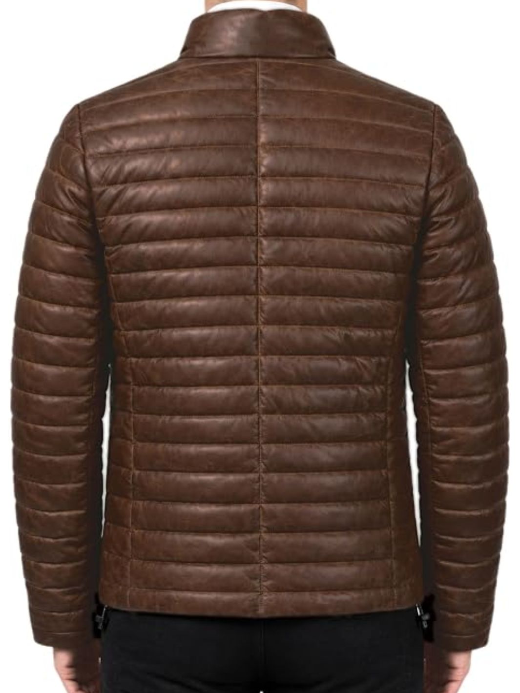 Classic Leather Puffer Jacket
