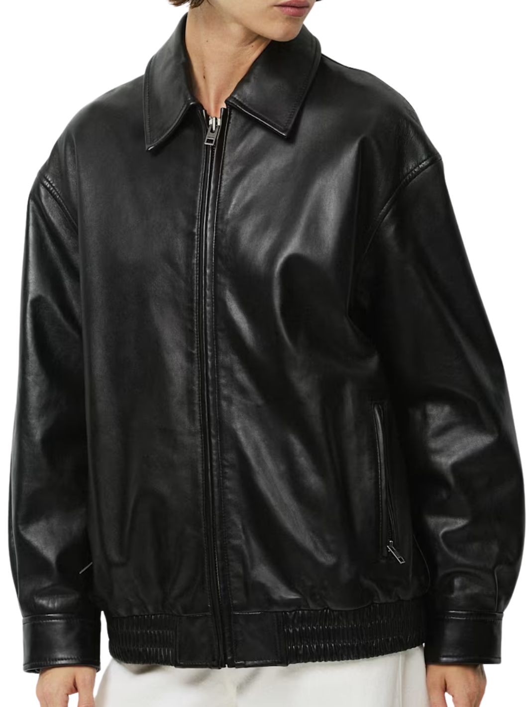Shirt Collar Oversize Bomber Jacket